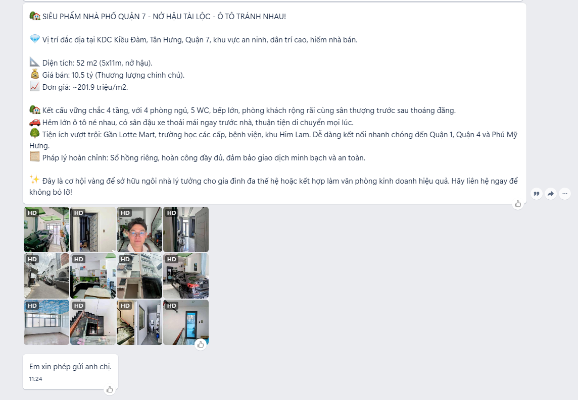 Automated real estate listing post